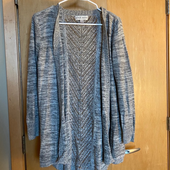 HEATHER GREY SWEATER W/ BACK DETAIL - Picture 2 of 4